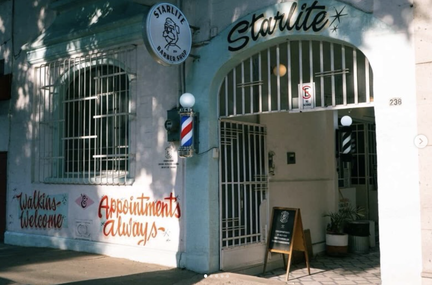 Starlite Barber Shop storefront in Roma Norte, CDMX